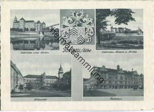 Torgau - Elbbrücke - Rathaus - Schloss - Verlag Schöning & Co. Lübeck