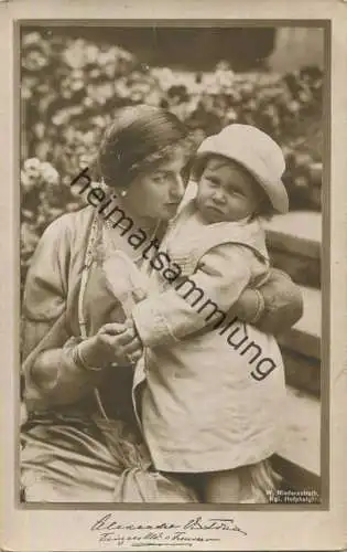 Preussen - Prinzessin Alexandra von Preussen mit Sohn - Zum Besten des Roten Kreuz - Phot. W. Niederastroth