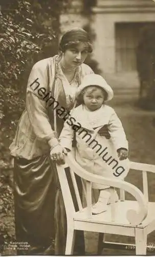 Preussen - Prinzessin Alexandra von Preussen mit Sohn - Zum Besten des Roten Kreuz - Phot. W. Niederastroth - Rückseite