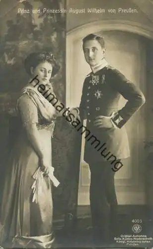 Preussen - Prinz und Prinzessin August Wilhelm von Preussen - Phot. Selle-Kuntze-Niederastroth Potsdam