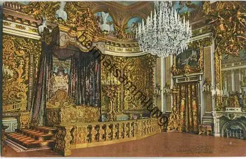Königliches Schloss Herrenchiemsee - das Prachtbett - F. Durner's Kunstverlag Prien 1913