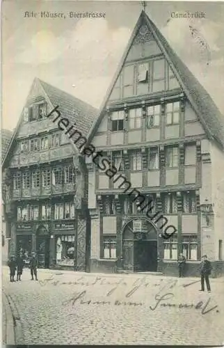 Osnabrück - Alte Häuser in der Bierstrasse - Verlag J. H. E. Ww. O.