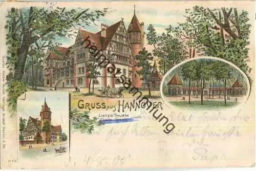 Gruss aus Hannover - Lister Thurm - Verlag Gustav Kisow Berlin