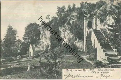 Ruine Scharzfels - Schlosshof - Verlag Karl F. Wunder Hannover