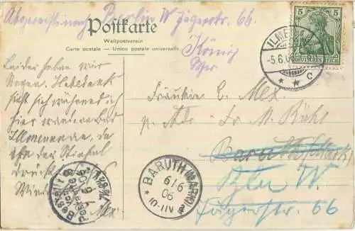 Gruss vom Kickelhahn - Gabelbach Restauration - Goethehäuschen - Verlag Gebr. Metz Tübingen