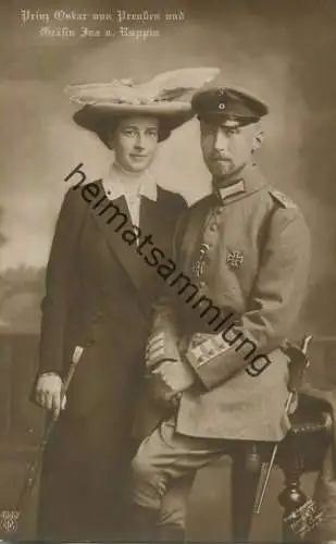 Preussen - Prinz Oskar von Preussen und Gräfin Ina von Ruppin - Phot. Voigt Homburg