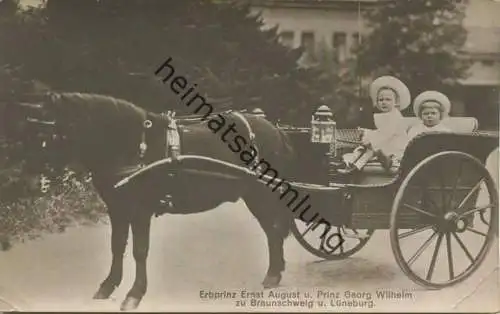 Erbprinz Ernst August und Prinz Georg Wilhelm zu Braunschweig und Lüneburg - Phot. L. Demuth - Verlag E. Appelhans Braun