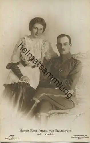 Herzog Ernst August von Braunschweig und Gemahlin - Phot. Ernst Sandau - Verlag Gustav Liersch Berlin