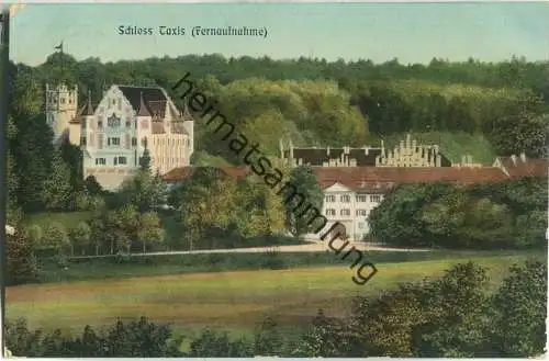 Schloss Taxis - Fernaufnahme - Verlag C. Wiedmayer Ellwangen 1910