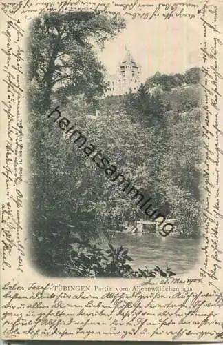 Tübingen - Partie vom Alleewäldchen aus - Verlag H. Sting Tübingen