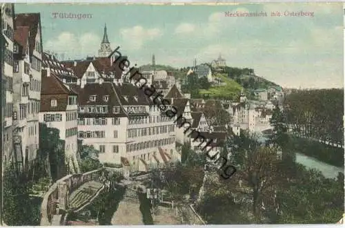 Tübingen - Neckaransicht mit Österberg - Verlag Gebr. Metz Tübingen