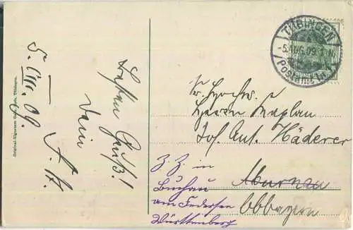 Tübingen - Neckaransicht mit Österberg - Verlag Gebr. Metz Tübingen