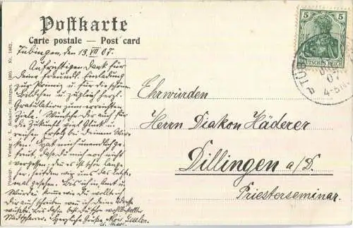 Tübingen mit Oesterberg - Verlag L. Schaller Stuttgart 1905