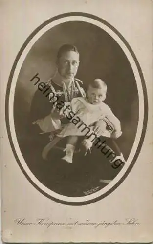 Preussen - Unser Kronprinz mit seinem jüngsten Sohn - Verlag NPG - Phot. Ernst Sandau Berlin
