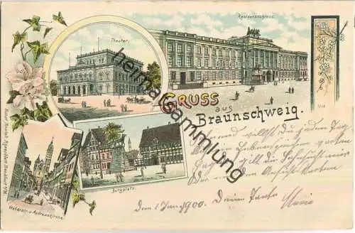 Braunschweig - Schloss - Theater - Burgplatz - Verlag Rosenblatt Frankfurt