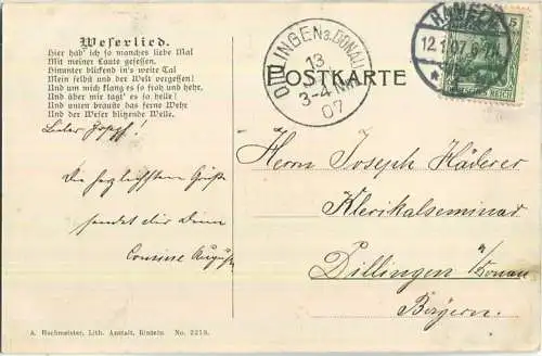 Wesergebirge - Paschenburg - Schaumburg - Verlag A. Hachmeister Rinteln