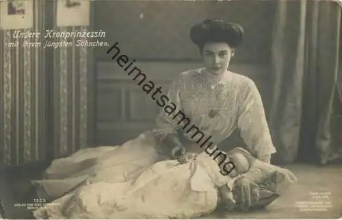Preussen - Unsere Kronprinzessin mit ihrem jüngsten Söhnchen - Phot. E. Bieber Berlin - Verlag Gustav Liersch Berlin 190