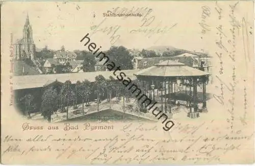 Gruss aus Bad Pyrmont - Stahlbrunnenhalle - Verlag F. W. Rumpff Bad Pyrmont