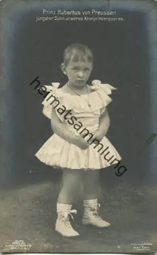 Preussen - Prinz Hubertus von Preussen - Phot. Ferd. Esch Ludwigslust - Verlag Gustav Liersch Berlin