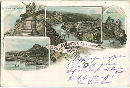 Münster am Stein - Hutten-Sickingen-Denkmal - Ebernburg - Rheingrafenstein - Verlag H. Metz Tübingen