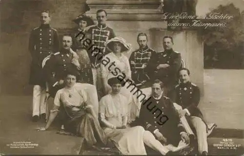 Preussen - Die Söhne und Töchter unseres Kaiserpaares - Photograph Niederastroth - Verlag Gustav Liersch Berlin