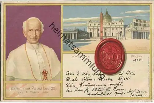 Papst Leo XIII. - Vatican Rom - Verlag J- Miesler Berlin