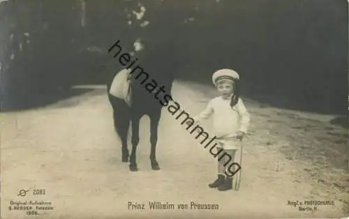 Preussen - Prinz Wilhelm von Preussen - Phot. G. Berger 1908 - Verlag Photochemie Berlin