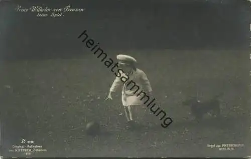 Preussen - Prinz Wilhelm von Preussen beim Spiel - Phot. G. Berger 1908 - Verlag Photochemie Berlin