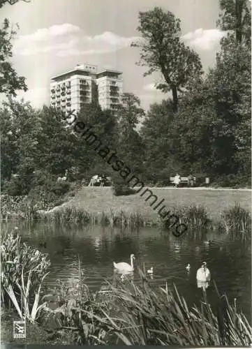 Berlin - Am neuen See mit Hochhaus im Hansaviertel - Foto-Ansichtskarte - Verlag Klinke & Co. Berlin