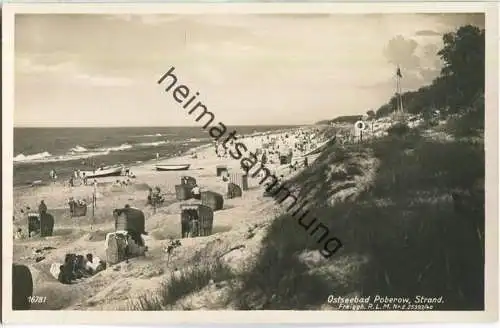 Ostseebad Poberow - Strand - Foto-Ansichtskarte - Verlag Otto Zindler Poberow