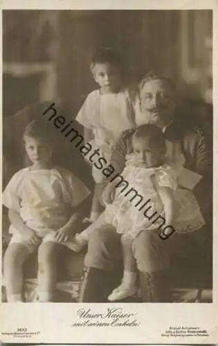 Preussen - Unser Kaiser mit seinen Enkeln - Phot. Selle & Kuntze-Niederastroth - Verlag Gustav Liersch Berlin