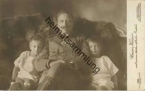 Preussen - Unser Kaiser mit seinen beiden ältesten Enkeln - Phot. Selle & Kuntze-Niederastroth