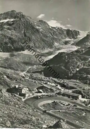 Hotel Steingletscher am Sustenpass mit Steingletscher - Foto-AK Grossformat - Verlag Hugo Kopp Zürich gel. 1951