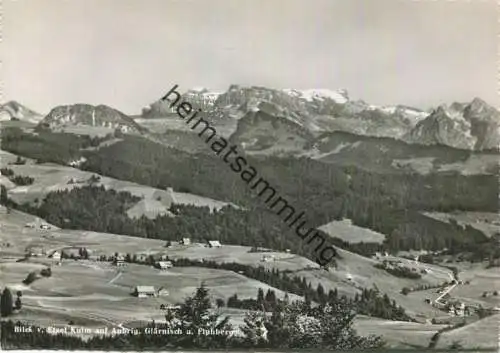 Blick vom Etzel Kulm auf Aubrig Glärnisch und Fluhberg - Foto-AK Grossformat 50er Jahre - Verlag Photoglob Wehrli Zürich