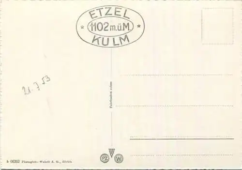 Blick vom Etzel Kulm auf Aubrig Glärnisch und Fluhberg - Foto-AK Grossformat 50er Jahre - Verlag Photoglob Wehrli Zürich