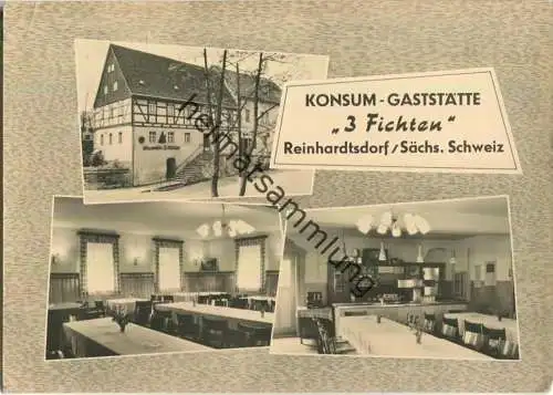 Reinhardtsdorf - Konsum-Gaststätte 3 Fichten - Verlag H. Sander Berlin