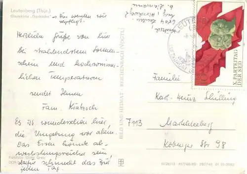 Leutenberg - Gaststätte Garküche - Verlag Bild und Heimat Reichenbach