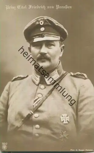 Prinz Eitel Friedrich von Preussen - Phot. G. Berger Potsdam  - Verlag NPG Neue Photographische Gesellschaft Berlin