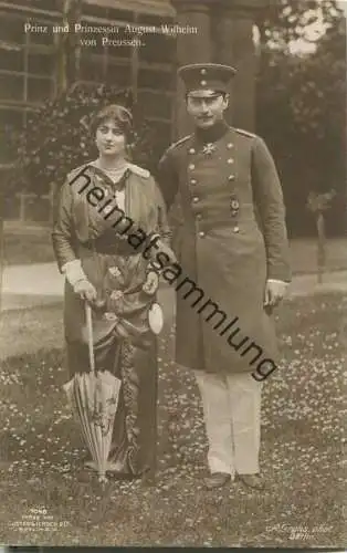 Prinz und Prinzessin August Wilhelm von Preussen - Verlag Gustav Liersch & Co. Berlin - Phot. A. Grohs Berlin