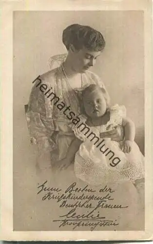 Rheinischer Kriegskinder-Spendentag Oktober 1916 - Kronprinzessin Cecilie Prinzessin Alexandrine