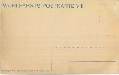 Zum Besten der Cecilienhilfe - Wohlfahrts-Postkarte VIII 1914