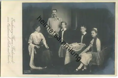 Erzherzog Franz Ferdinand von Österreich d'Erste mit Familie - Phot. H. C. Kosel Wien 1913 - Verlag Brüder Kohn Wien