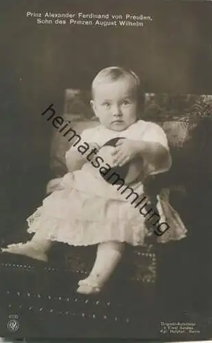 Prinz Alexander Ferdinand von Preussen - Phot. Ernst Sandau Berlin - Verlag HPG