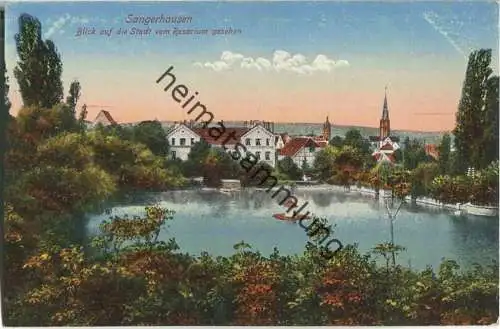 Sangerhausen - Blick auf die Stadt vom Rosarium gesehen - Verlag Wilhelm Tacke Sangerhausen