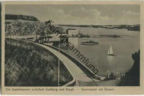 Saaletalsperre - Saalburg - Burgk - Verlag Richard Zieschank Rudolstadt