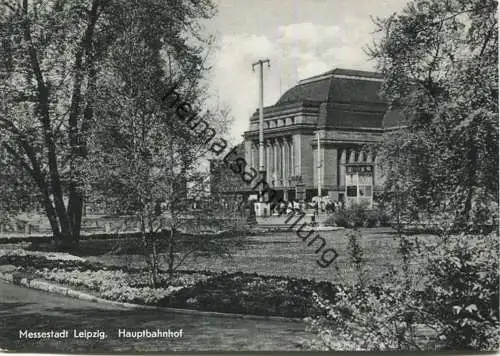 Leipzig - Hauptbahnhof 1960 - Foto-AK Grossformat