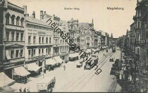 Magdeburg - Breiter Weg - Strassenbahn Nr. 2 - Verlag W. Klautzsch Magdeburg