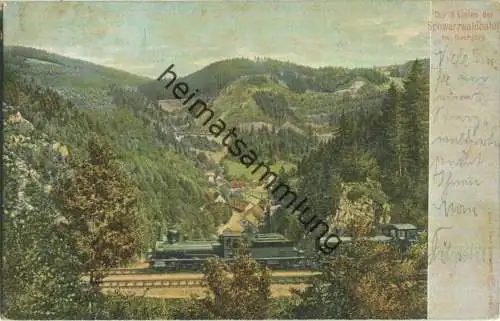 Schwarzwaldbahn - drei Linien - Verlag Louis Glaser Leipzig