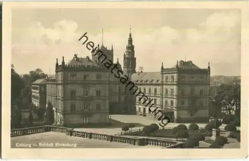 Coburg - Schloss Ehrenburg - Foto-Ansichtskarte - Verlag Thür.-Fränk. Reise- und Verkehrsbüro Coburg