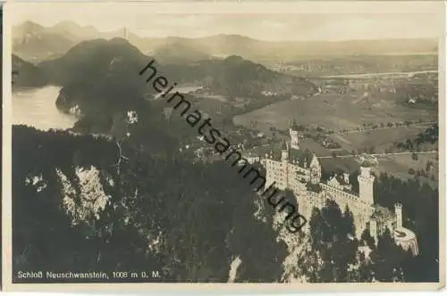 Schloss Neuschwanstein - Foto-Ansichtskarte - Verlag Gebr. Metz Tübingen